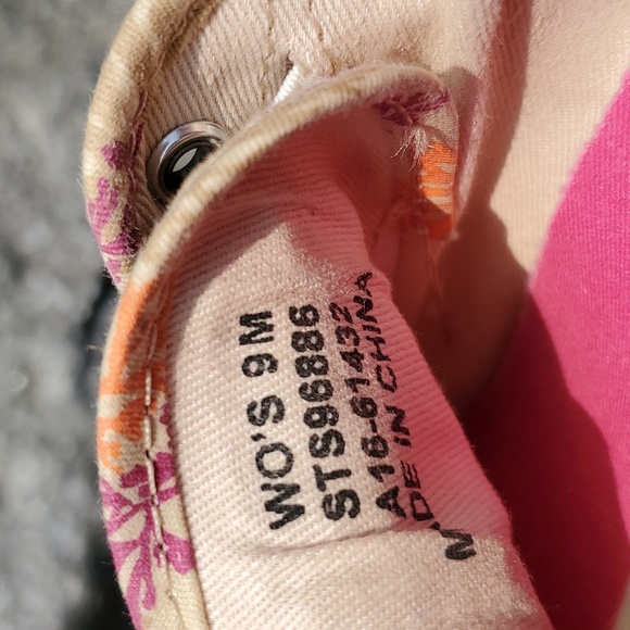 Sperry Classic CVO Sneakers Twig Pattern Tan Purple Orange Sz 9 M - Picture 8 of 13